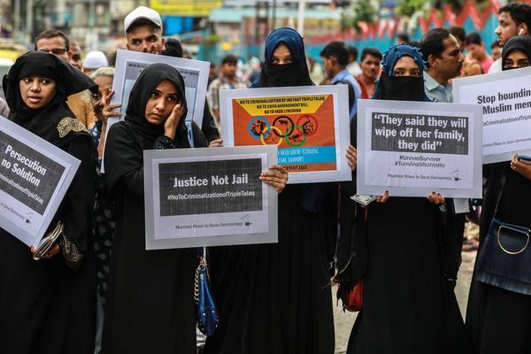 Protests by the All India Democratic Women’s Association in Mumbai against the new law