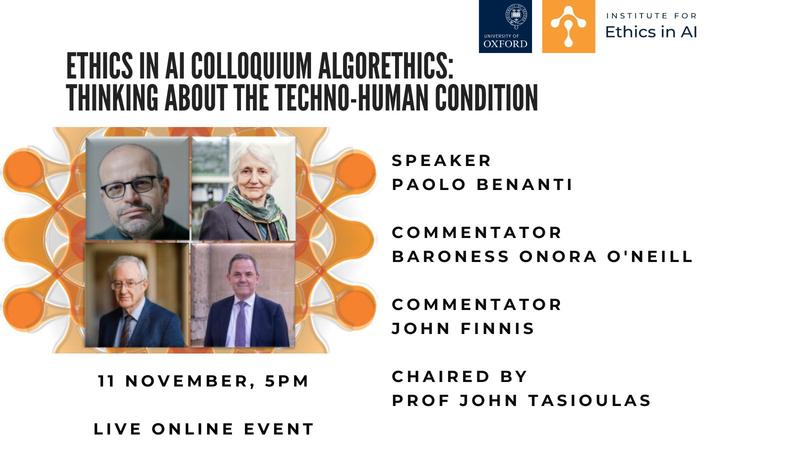 Ethics in AI Colloquium | Algorethics: Thinking about the Techno-Human Condition - image of pannelists