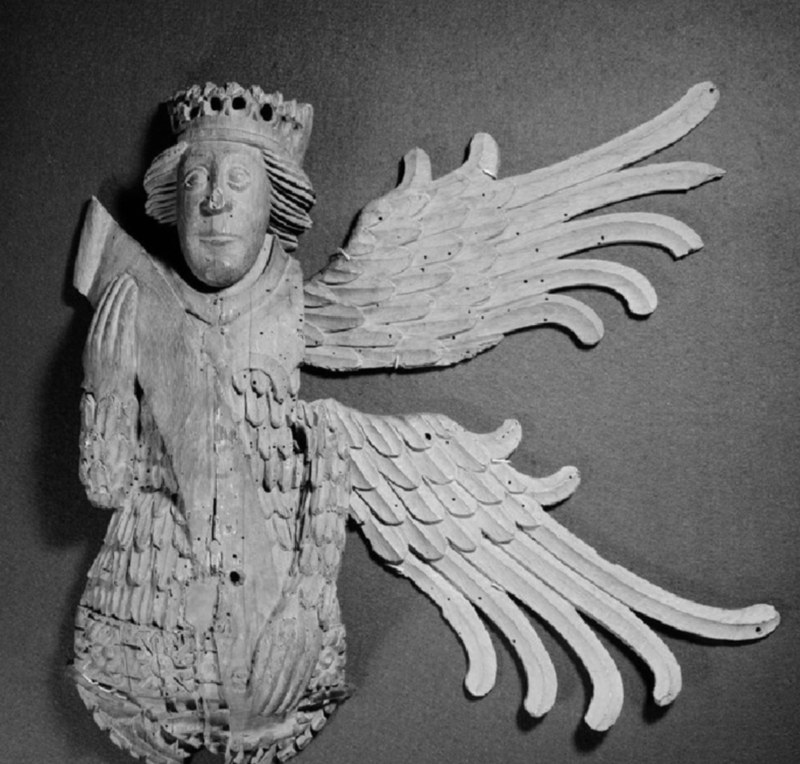 Figure of an angel from ceiling decoration