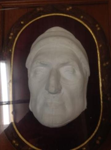 plaster cast of dante's face (replica)