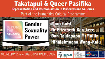 Publicity image for 'Takatapui & Queer Pasifika' event