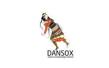 DANSOX logo, woman dancing with DANSOX wording below