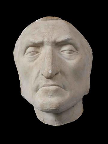 mask of Dante, shaped from stone 