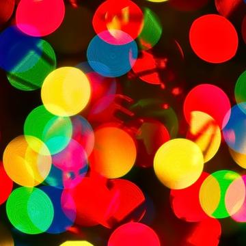 Close up image of colourful christmas lights