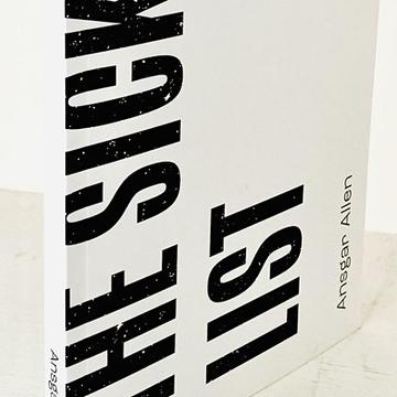 Book cover in white with black writing