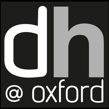 black and white logo reading 'dh @ oxford'