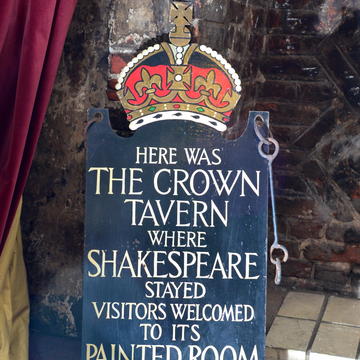 painted room sign  for 2016 shakespeare invitation