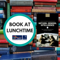 Book at Lunchtime logo next to the cover of 'Natural General Intelligence' by Christopher Summerfield