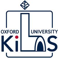 An illustration logo of Oxford University Kilns, with blue text on white background
